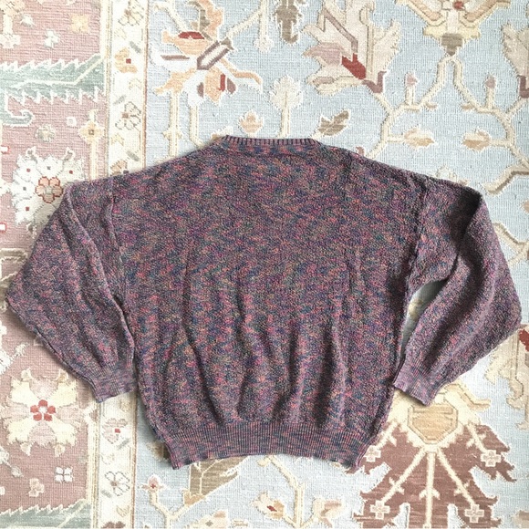SOLD: Pendleton Sweater Textured Multicolor Made In USA 100% Cotton Womens L - Picture 8 of 14
